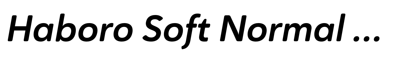 Haboro Soft Normal Bold Italic